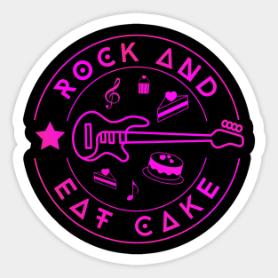 Rock and Eat Cake Sticker